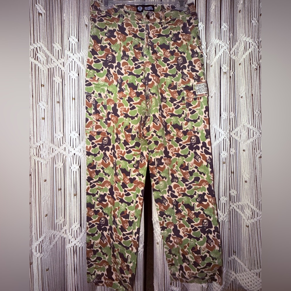 Broken Promises Unique Grim Reaper Camo Cargo Pants Size 1